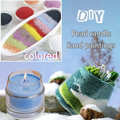 250G 11Colors Sand Wax Ice Flower Wax DIY Scented Candle Making Accessories Snowflake Wax Pearl Candles Sand Painting Tools