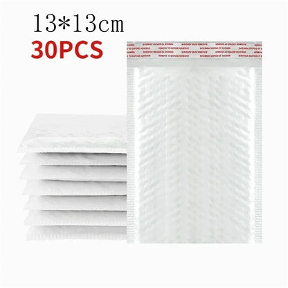 10-50Pcs Bubble Envelopes White Foam Shipping Bags Poly Bubble Mailers Pad Self Seal Packing Bags for Magazine 11cm 15cm 23cm