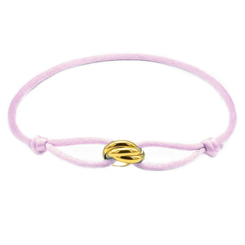 Zalman Wholesale GDS888 Luxury Unisex Bracelet 3 Metal Buckle Hand Chain Adjustable Men's Rope Bracelet for Women Jewelry Gifts