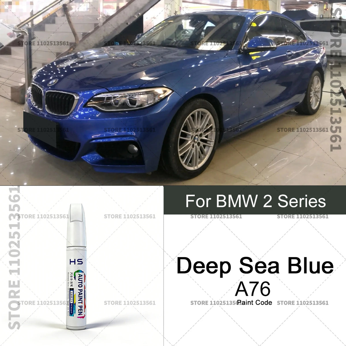 Car Paint Repair Pen Touch Up Scratch Remover DIY Auto Accessories Alpine White 300 Black Blue Gray For 2013-2025 BMW 2 Series