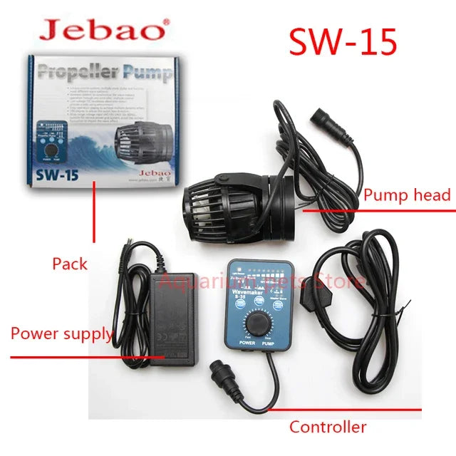 New Jebao Marine Aquarium Wireless Wave Maker MLW-5 MLW-10 ALW-20 SW RW Wave Pump with WiFi LCD Display Controller wave pump