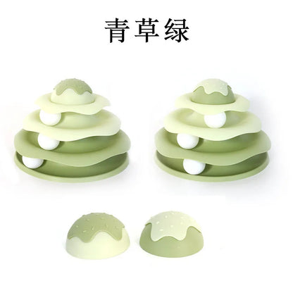 Popular Turntable Toys Cat Toys Little Bee Tumbler Cat Teasing Artifact Turntable