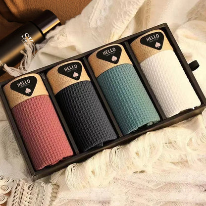 4pcs Men's Boxer Shorts Ice Silk Underwear Plus Size Underpants Cool Breathable Sexy Slim Panties Mesh Lingerie Wholesale Lots