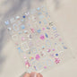 Lovely Animal Graffiti Cat Claw Rabbit Bunny Bear Dog Flower Fruit Dim Sum Candy Sunflower Adhesive 5D Nail Art Stickers Decal