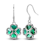 925 Sterling Silver Earrings Jewelry Hoop Flower Ear Studs Campanula Sparkling Pave Earring Wedding Gift For Women Anniversary
