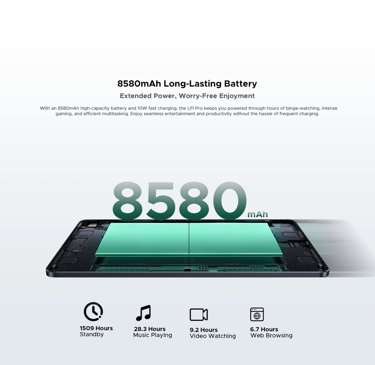 Global Version DOOGEE U11 Pro Android 16 Tablet 30GB(6+24) 256GB 11" HD 90Hz Display 8580mAh Battery Unisoc T7200 Widevine L1