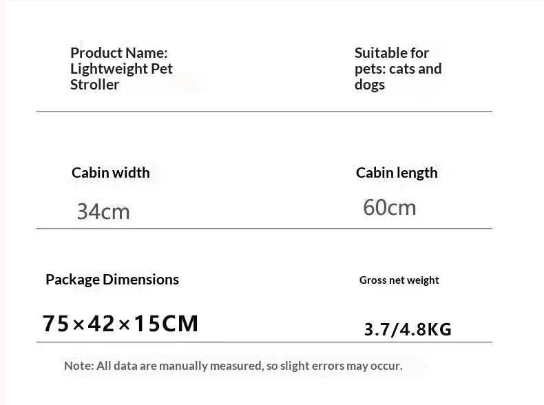 Foldable Lightweight Pet Stroller Dog Cat Small Dogs Puppy Travel Portable Mesh Ventilated Easy Fold Wheels Dog Stroller