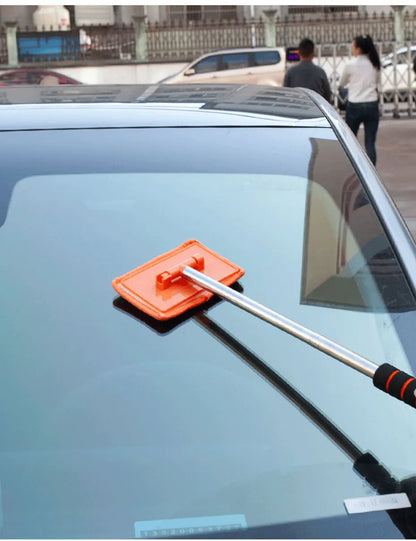 SEAMETAL Car Windshield Glass Cleaner Microfiber Car Window Cleaning Brush Extendable Handle Interior Exterior Car Wash Tools