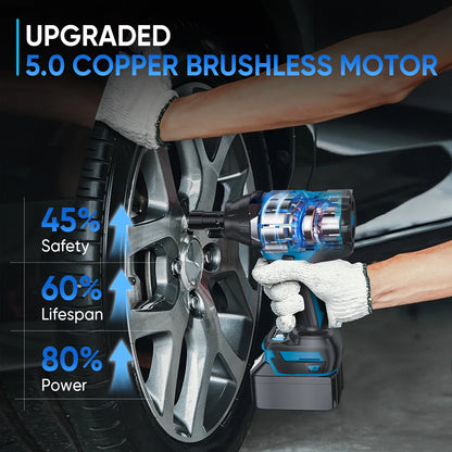 Brushless cordless impact wrench 1800 N·m, power tools for Makita 18V batteries
