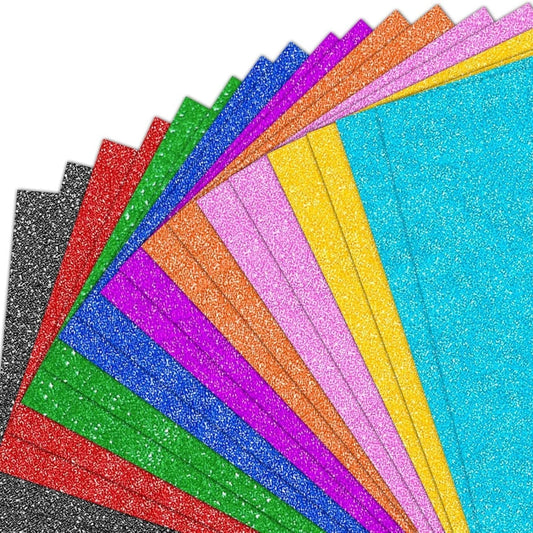 10 Sheets Colored Glitter Cardstock Paper A4 Premium for Scrapbook DIY Projects Birthday Party Decoration Gift Box Wrapping