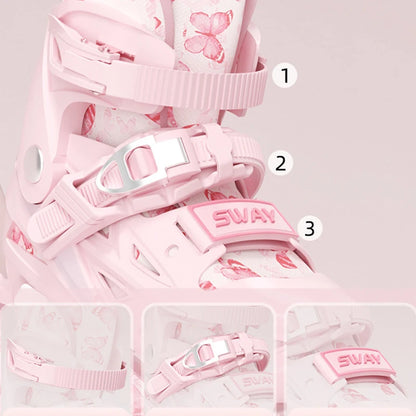 Szie 26-41 Adjustable Inline Roller Skate Shoes Flashing 4 Wheels Skates For Women Men Outdoor Skating Sneakers Boys Girls Gift