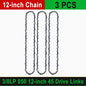 12" Guide Bar & 45 Link Chain Set 3/8"LP Pitch 0.050" Groove Width Rounded Teeth Alloy Chainsaw Components 12 Inch Electric Saw