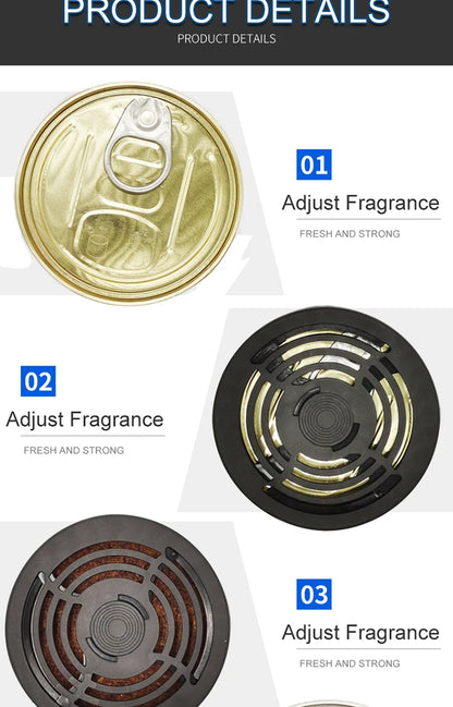Car Interior Air Freshener Decorative Accessories Natural Wood Block Canned Car Aromatherapy Multi-functional Fiber Deodorant
