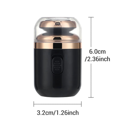 Mini Washable Electric Razor Travel Razor Type-c Charging Capsule Shaver Nose Hair Trimming Double Ring Knife Net