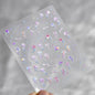 Colorful Bagful Jellyfish Bubbles Swimming Rings Rainbow Stars Ocean Starfish Self Adhesive 5D Nail Art Sticker Manicure Decal