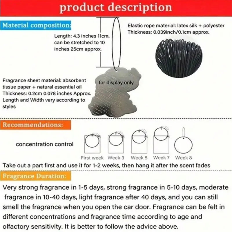 1/5/10 pcs hasbra Russian boy fun car aromatherapy - relaxation fragrance, rearview mirror car accessories