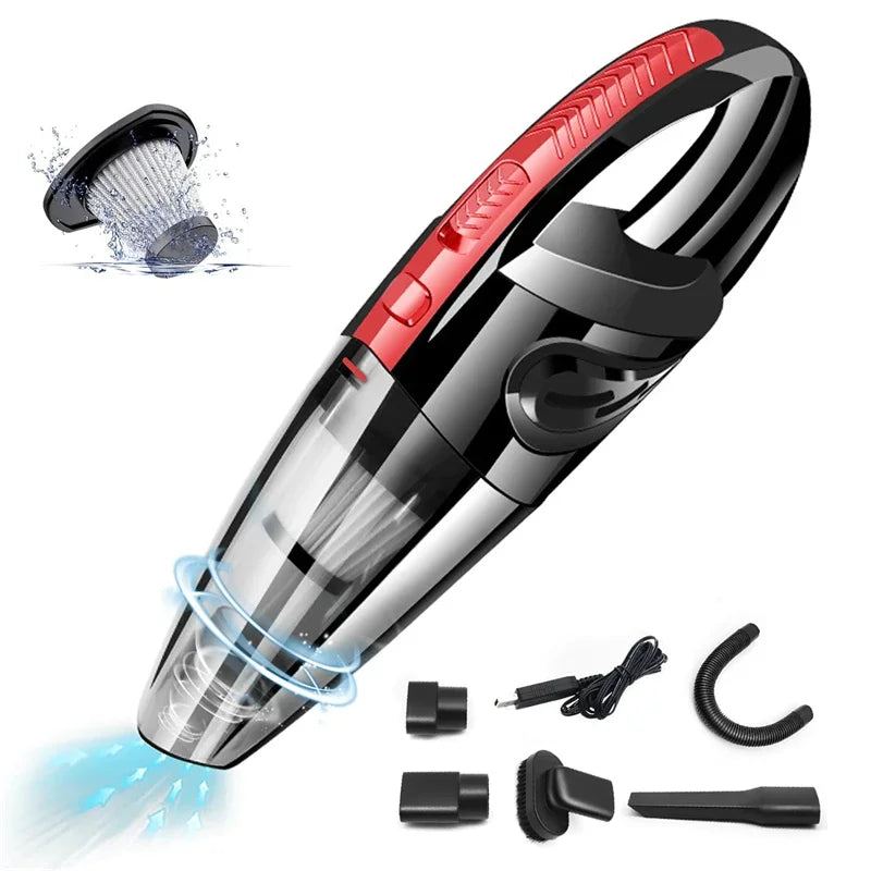 Portable Handheld Wireless Vacuum Cleaner Powerful Suction Rechargeable Cleaning Appliance Quick Charge for Car Home Pet Hair