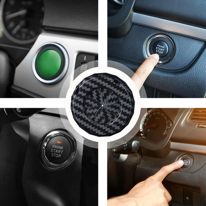For One Button Start Stop Car Decorative Ring Cover Knob Style Decorative Cover Ignition Switchs Hiddens Protective Cover