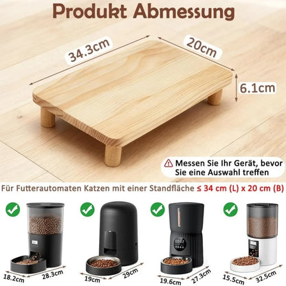 Cat Feeder Stand, Raised Stable Feeding Platform With Anti-Slip Bottom Feet, Compatible With Most Automatic Pet Food Dispensers For Indoor Cats And Household Daily Feeding Use