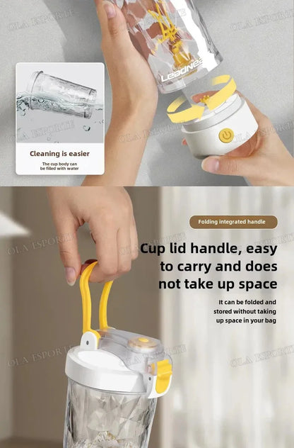 New Detachable Electric Mixing Cup Electric Protein Powder Shaker Cup USB Rechargeable Reusable Suitable For Lndoor/Outdoor Use