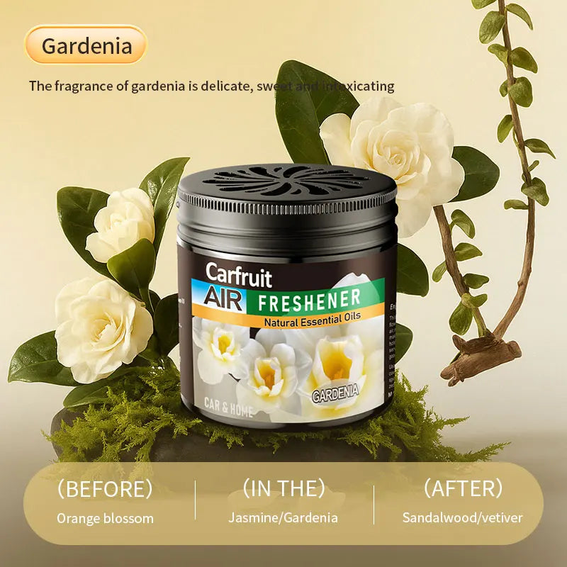 Car Solid Fruit‑Scent Balm, Automotive Cologne Perfume, Long‑Lasting Car Interior Aromatherapy Ornament, Safe for Pregnant Women