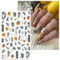 1PCS Marbled Nail Sticker 3D Abstract Lines Sticker Nail Art Supplies Nail Decals Y2K Laser Butterfly Ladies Nail Art Decoration