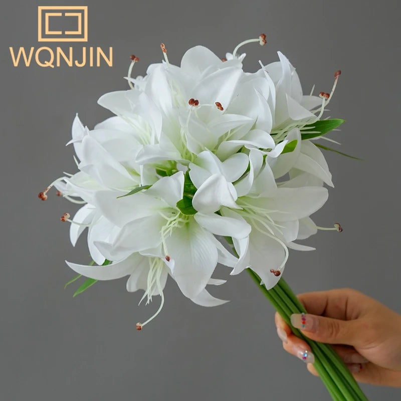 1 Bundle Of 20 Lily Simulation Flowers For Home Decoration, Dining Table, Living Room Decoration, Decoration, Fake Flowers