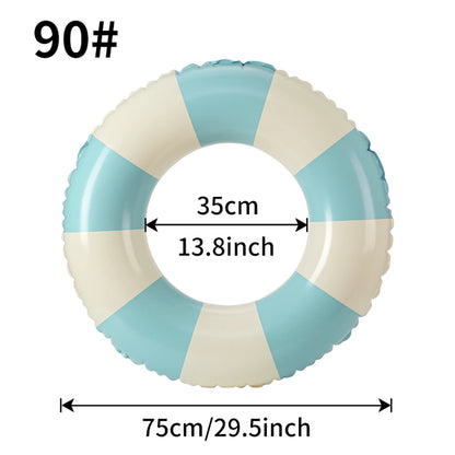 1PC Ins Style Macaron Inflatable Swimming Ring Adult Thickened Pool Float Summer Pool Party Water Toy