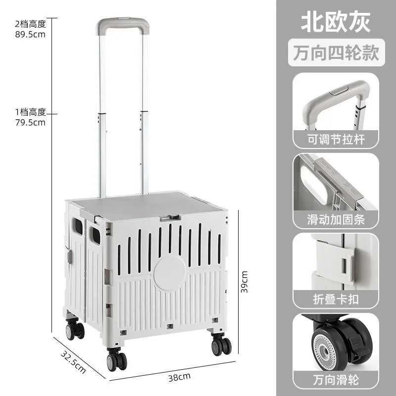 Pet outdoor pet travel trolley cat dog trolley folding shopping cart supermarket household