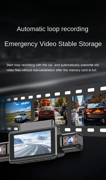 4K 4CH Hidden Dash Cam with APP Night Vision Motion Detection 24/7 Parking Monitor G-Sensor Loop Recording WDR Blackbox Car DVR