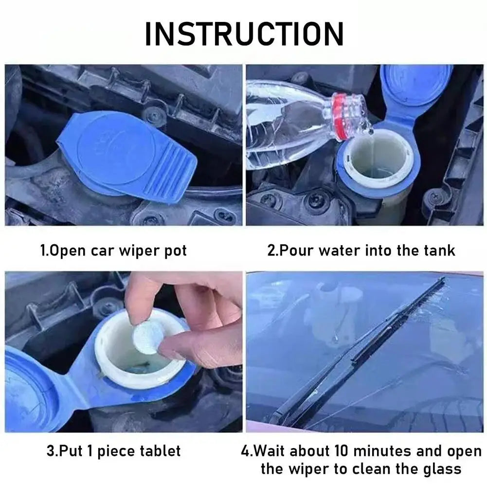All-Season Car Windshield Washer Concentrated Clean Tablets Solid For  Car Room Kitchen Window GlassToilet Cleaning Tablet