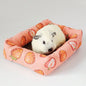Pet Sleep Bed Rectangle Mat with Rattan Cooling Pad for Small Animals Dogs Cats Rabbit Guinea Pig Hamster Squirrel All Seasons