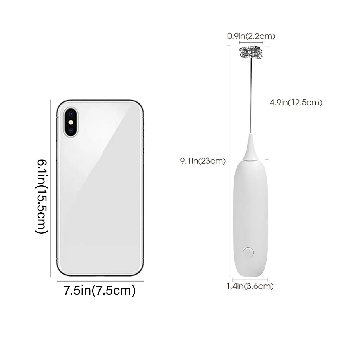 Electric Milk Frother Handheld Automatic Foam Maker for Coffee Cappuccino Latte Foamer Battery-powered Kitchen Whisk Tools