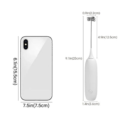 Electric Milk Frother Handheld Automatic Foam Maker for Coffee Cappuccino Latte Foamer Battery-powered Kitchen Whisk Tools