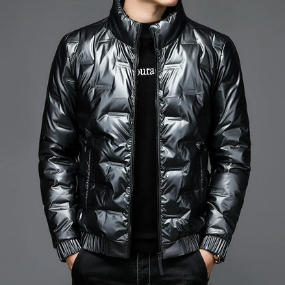 80%  White Duck Down Coat 2024 Trendy Fashion Winter Stand Collar Warm Sport Jacket Men's Thermal Thick Outwear