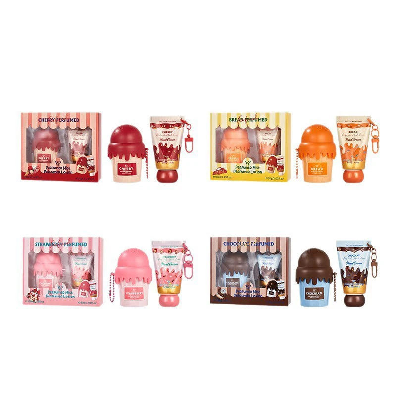 Dubai Arabia Gourmet Eau De Toilette 50ml Cherry Croissant Strawberry Chocolate Scent Cute Delicate Pendant Body Perfume Spray