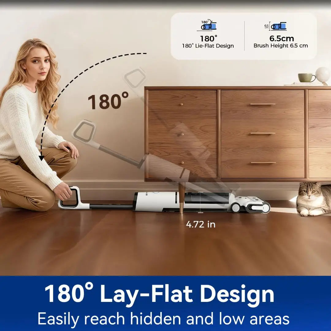 Redkey W15 Pro Cordless Vacuum Cleaner,22kpa/200W Stick Vacuum with 55 Mins Runtime,Vacuum Cleaner for Home,Carpet & Hard Floor