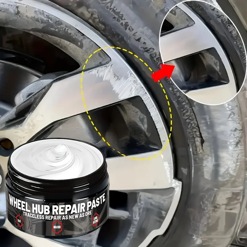 Wheel Repair Polish Paste, Tire Scratch Remover Wax, Wheel Care Cream for All Wheels, Car Maintenance & Restoration Supplies
