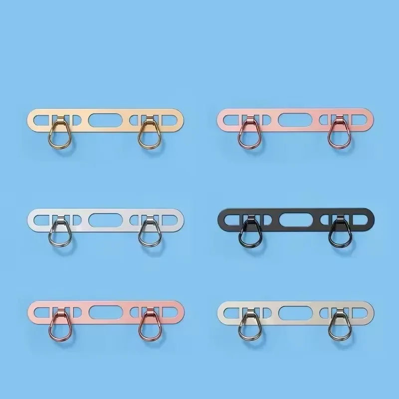 New Ultra-thin Metal Phone Lanyard Gasket Patch Stainless Steel Sturdy Hanging Cord Clips Cellphone Safety Connecter Accessories