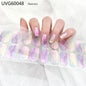 20/22Tips UV Semi cured Gel Nail Stickers Waterproof Long Lasting Full Gel Nail Wraps Press On Nail Decal DIY Manicure