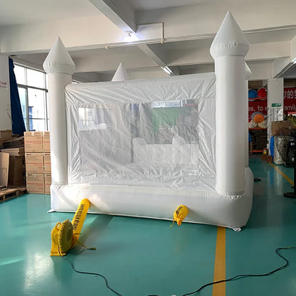 Inflatable White Bounce House With Slide 5.6*3.3*3M Jumping Castle For Kids Bouncy House Withe For Children Outdoor Toys Slide