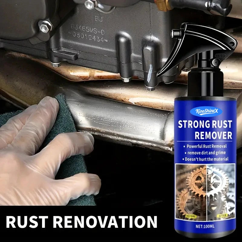 Automotive Car Rust Remover Spray Clean Metal Iron Quickly Auto Exhaust Pipe Rust Derusting Spray Stain Removal Agent