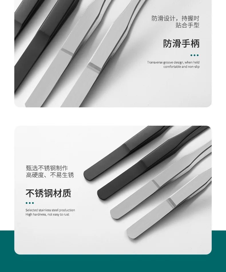 Stainless Steel Reptile Feeding Tongs With Rubber Tips Aquarium Aquarium Straight And Curved Tweezers Pet Feeding Accessories