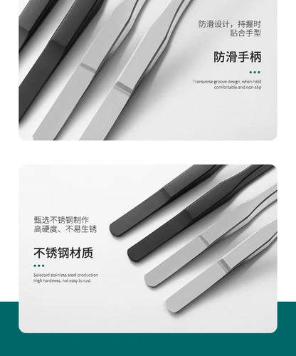 Stainless Steel Reptile Feeding Tongs With Rubber Tips Aquarium Aquarium Straight And Curved Tweezers Pet Feeding Accessories