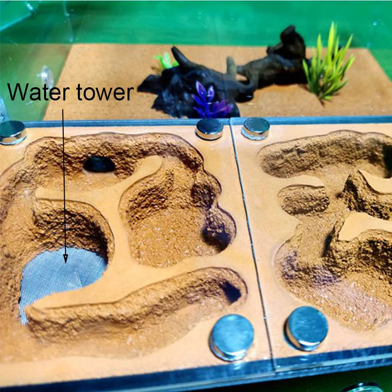 Concrete Ant Farm House Super Large Yellow Mud Ant Nest Gypsum Pet Anthill Insect Castle M Workshop Ant House with Hunting Area