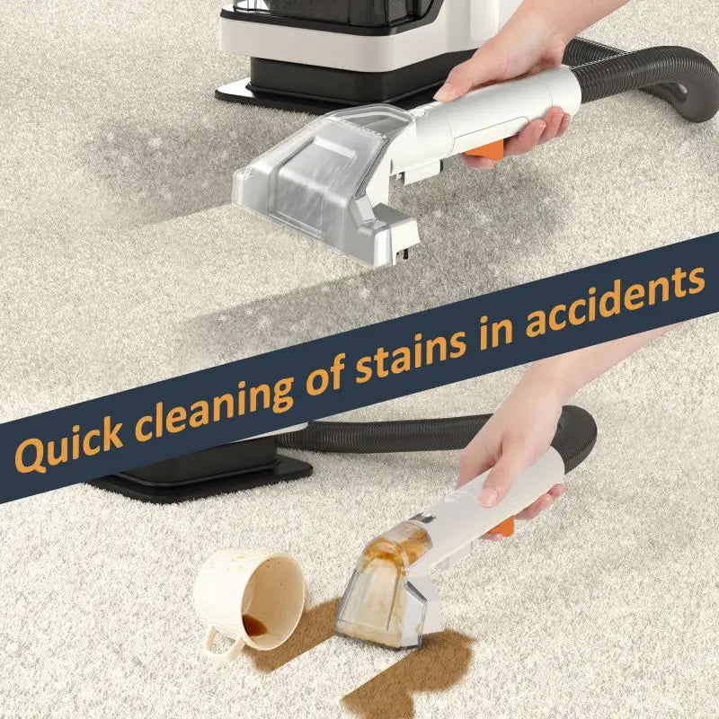 OMESER 750W Handheld Carpet Cleaner 15KPa Portable Spot Cleaner Spray Suction Integrated Clean Machine for Car Sofa Pet Hair