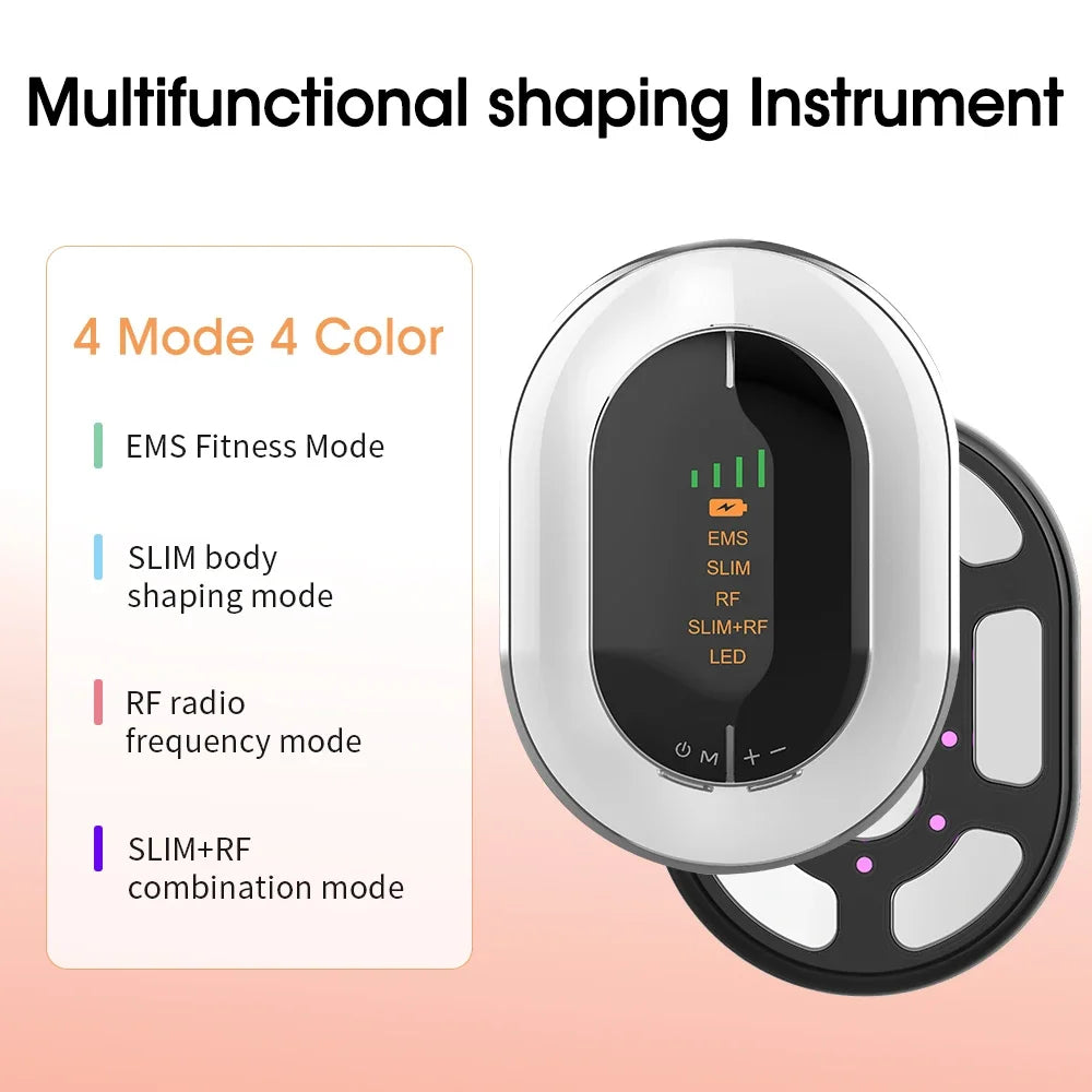 Body Slimming Massager Cordless Body Sculpting Device 4 Modes LED Light Rechargeable Handheld Belly Waist Arm Leg for Home Use