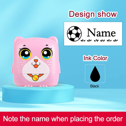 Kids Personalized Stamp - Custom Embossed Seal for School Projects, Travel-Friendly Gift Set with Storage Case & Unique Designs