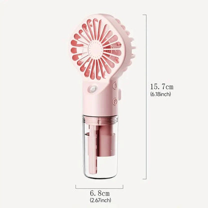 Portable Handheld Spray Fan - USB Charging Mini Humidifier Fan, Suitable for Travel and Outdoor Use as a Handheld Fan