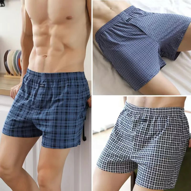 1/2/3/4PCS Plus Size M-XXXL Cotton Aro Pants Men's Underwear Flat Pants Skin Friendly Comfortable Loose Home Large Waistband